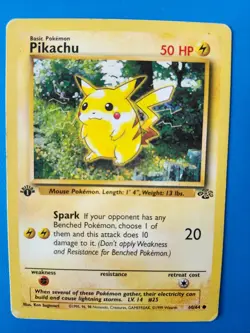 Pokemon PIKACHU 60/64 1st Edition Jungle Set WOTC Vintage 1999 TCG MP - Image 1