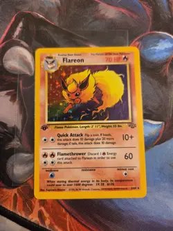 Pokemon Card Jungle Flareon 3/64 1st Edition Holo Rare WOW LOOK FAST - Image 1