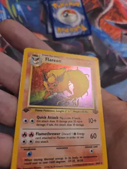 Pokemon Card Jungle Flareon 3/64 1st Edition Holo Rare WOW LOOK FAST - Image 3