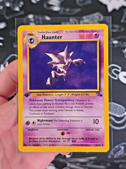 Haunter 1st Edition Fossil 21/62 Non-Holo Rare Pokemon Card - WOTC 1999 - MP - Image 1