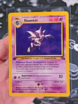 Haunter 1st Edition Fossil 21/62 Non-Holo Rare Pokemon Card - WOTC 1999 - MP - Image 2
