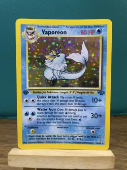 Pokemon 1st Edition Vaporeon 12/64 Jungle Holo Rare WOTC Card - Image 1