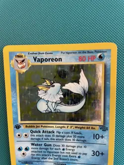 Pokemon 1st Edition Vaporeon 12/64 Jungle Holo Rare WOTC Card - Image 3