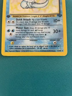 Pokemon 1st Edition Vaporeon 12/64 Jungle Holo Rare WOTC Card - Image 4
