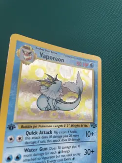 Pokemon 1st Edition Vaporeon 12/64 Jungle Holo Rare WOTC Card - Image 5
