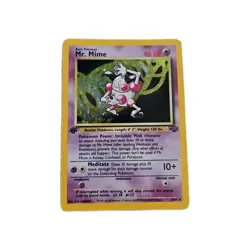 Pokemon TCG Mr. Mime Jungle Holo Card 6/64 Unlimited 1st Edition Holo Rare - Image 1