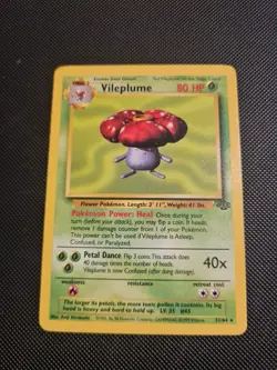Pokemon Card - Vileplume Jungle Set 31/64 Non Holo Rare WOTC - Excellent - Image 1