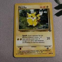 Pokemon Jungle Pikachu 60/64 WOTC Vintage Non Holo Card LP - Image 1