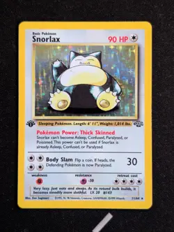 Snorlax 11/64 Jungle Pokemon VLP 1st Edition HOLO - Image 1