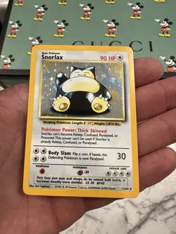 Pokemon Snorlax 11/64 Jungle Holo Rare 1999 WOC - ERROR CARD - NO jungle badge - Image 2