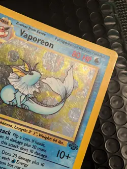 Vaporeon (1st Edition) 12/64 Holo Pokemon Jungle 1999 Wotc Vintage HP Card - Image 5