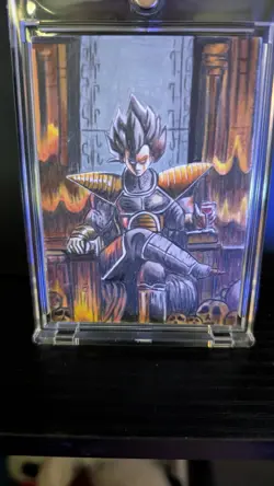 Dragon Ball Vegeta Hand Drawn Art Card 1/1 - Image 1