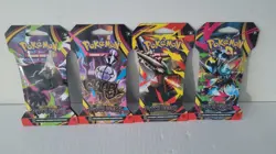 Pokemon TCG 2026 Mega Evolution Pitch Black Sleeved Booster x 4 Full Art Set NEW - Image 1
