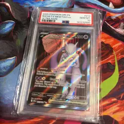 PSA 10 Team Rocket's Mewtwo Ex 213/182 Full Art Destined Rivals 2025 Pokemon - Image 1