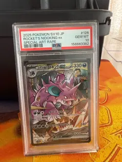 PSA 10 2025 POKEMON JAPANESE SV10-GLORY OF TEAM ROCKET TEAM ROCKET'S NIDOKING EX - Image 1