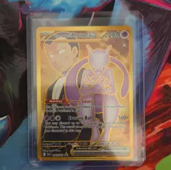 Pokemon TCG Team Rocket's Mewtwo ex 240/182 Destined Rivals Hyper Rare Holo - Image 3
