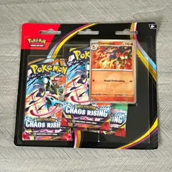 Pokemon TCG Chaos Rising 3-Pack Blister Booster w/ Charmeleon Promo English - Image 1