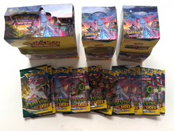 Pokemon TCG Evolving Skies Empty Half Booster box's and Full Booster & 10 Packs - Image 2