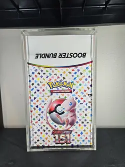 2023 Pokemon Scarlet & Violet 151 Sealed Booster Bundle Display In Acrylic Case - Image 1