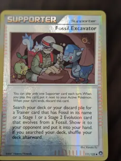 Pokemon TCG Fossil Excavator 111/123 Reverse-Holo D&P Mysterious Treasures NM - Image 1