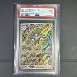 2024 Pokemon Svp En-Sv Black Star Promo #159 Magneton Surging Sparks Etb PSA 7 - Image 1