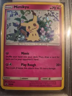 2019 Pokemon TCG Sun & Moon Mimikyu SM163 Black Star Promo Holo PSA 9 - Image 3