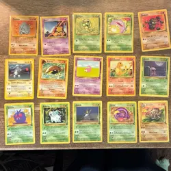 Pokemon TCG English 1999 Base Set 15-Card Lot WOTC Non-Holo Charmander - Image 1