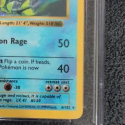 Pokemon Gyarados 6/102 CGC 4.5 Holo 1st Edition Shadowless Base Set English 1999 - Image 3