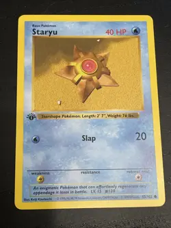 STARYU 65/102 - Base Set 1st Edition Pokemon WOTC Vintage NM - Image 1