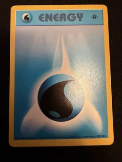 Pokemon Card - Water Energy Base Set Shadowless 102/102 1st Edition WOTC MP - Image 2
