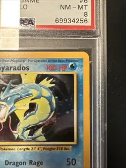 Pokemon Gyarados TCG Base Set Holo Card PSA 8 English - Image 3