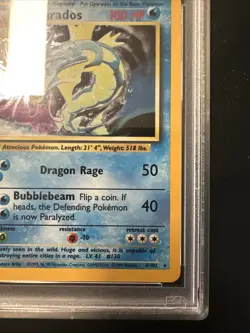 Pokemon Gyarados TCG Base Set Holo Card PSA 8 English - Image 5