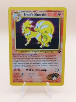 Brock's Ninetales Gym Challenge Holo Rare 3/132 Pokemon Card - 2000 - Image 1
