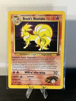 Pokemon TCG Brock’s Ninetales 3/132 Gym Challenge Holo Rare English 2000 LP - Image 1
