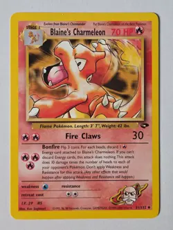 Pokemon TCG Blaine's Charmeleon Gym Challenge 31 Regular Unlimited Uncommon - Image 1