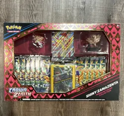 Pokemon TCG Crown Zenith Shiny Zamazenta Premium Figure Box 11 Packs English NEW - Image 1
