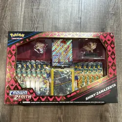 Pokemon TCG Crown Zenith Shiny Zamazenta Premium Figure Box 11 Packs English NEW - Image 2