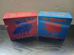 Pokemon Sword & Shield Elite Trainer Box Zacian & Zamazenta Set - 2 Boxes - Image 1