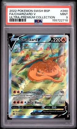 CHARIZARD V 260 SWORD & SHIELD ULTRA-PREMIUM COLLECTION-CHARIZARD POKEMON PSA 9 - Image 1