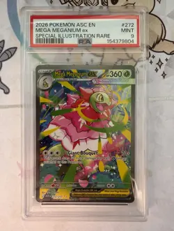 PSA 9 MEGA MEGANIUM EX 272/217 SIR ASCENDED HEROES POKEMON 🍃 - Image 1