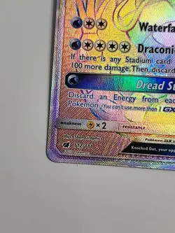 Gyarados GX 112/111 Rainbow Secret Rare Full Art Pokemon Card - Image 5