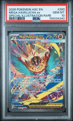 PSA 10 Mega Hawlucha ex SIR 283/217 Ascended Heroes Pokemon GEM MINT - Image 1