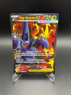 Mega Heracross ex 108/094 Ultra Rare Phantasmal Flames Pokemon Holo Near Mint - Image 1