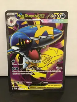 Mega Sharpedo ex 113/094 Ultra Rare Pokemon Phantasmal Flames Holo - Image 1