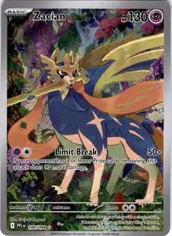 Zacian Holo Illustration Rare ME02: Phantasmal Flames 100/094 NM Pokemon TCG - Image 1