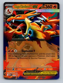 Mega Charizard Y ex 030 Holo Promo ME: Mega Evolution Promo Pokemon TCG Card NM - Image 1