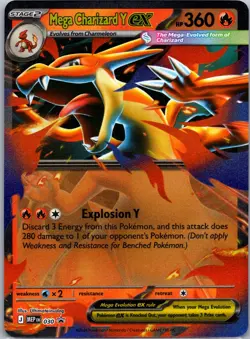 Mega Charizard Y ex 030 Holo Promo ME: Mega Evolution Promo Pokemon Near Mint - Image 1