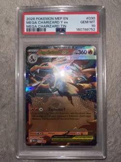 Mega Charizard Y ex 030 Me: Mega Evolution Promo Holo PSA 10 - Image 1
