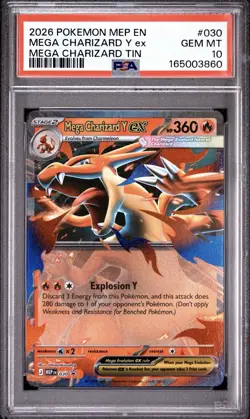 PSA 10 2026 Pokemon TCG Mega Charizard Y EX #030 Me Mega Evolution Promo Holo EN - Image 1