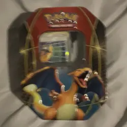 Pokemon TCG Charizard Trading Card Tin with Mixed Card Lot, Multiple Cards - Image 1